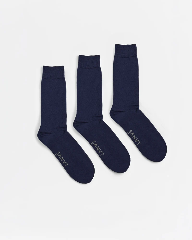 The Crew Socks (3 Pack) - Navy