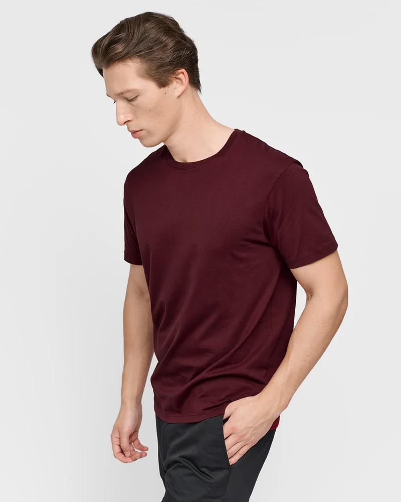 The Perfect T-Shirt - Burgundy Red