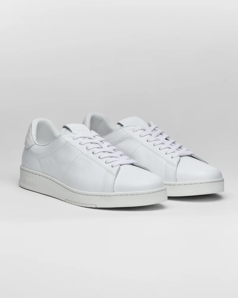 The Tennis Sneaker - White Leather White