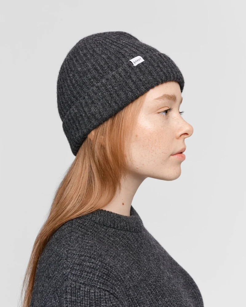 The Unisex Merino Beanie - Grey Melange