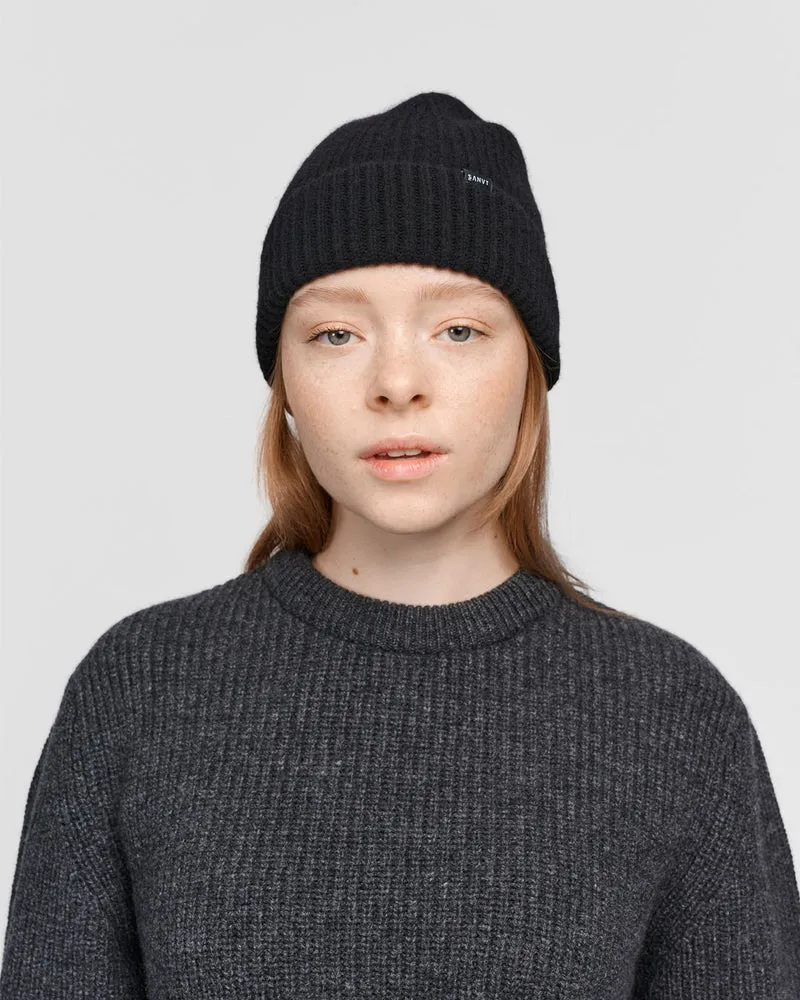 The Unisex Merino Beanie - Black