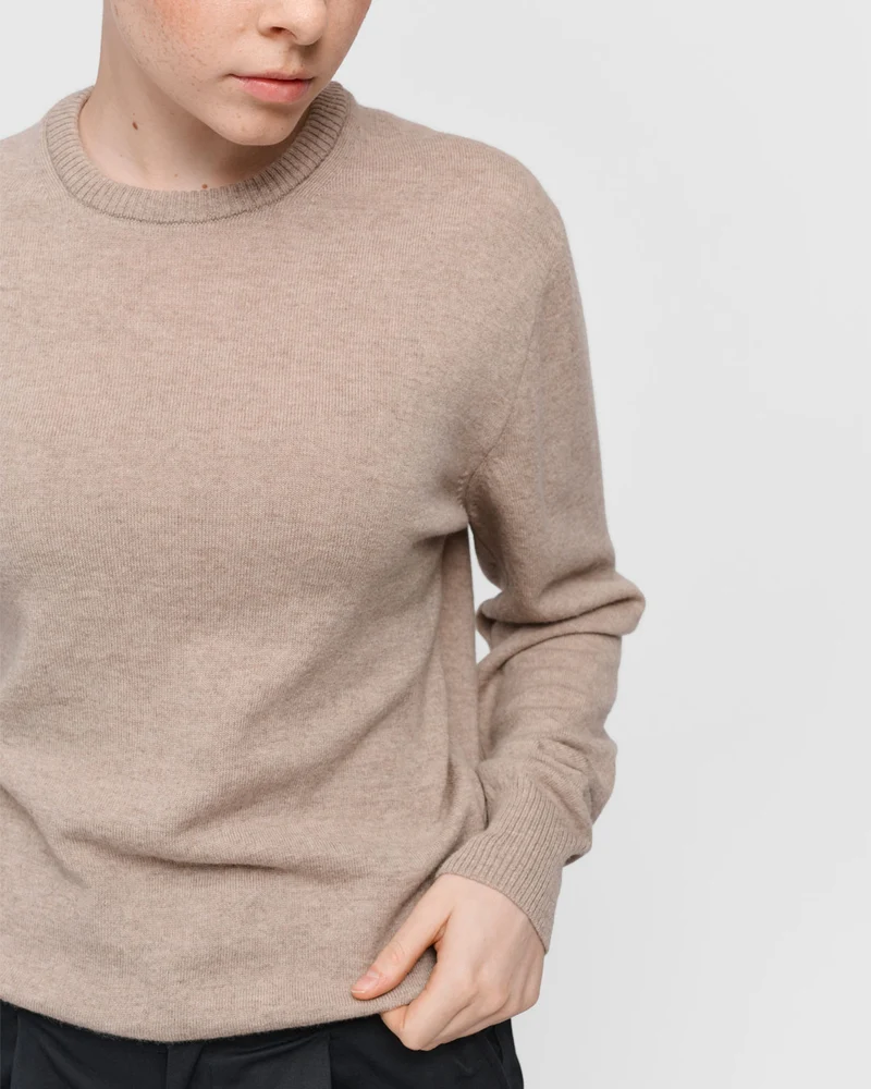 The Unisex Merino Sweater - Dark Beige