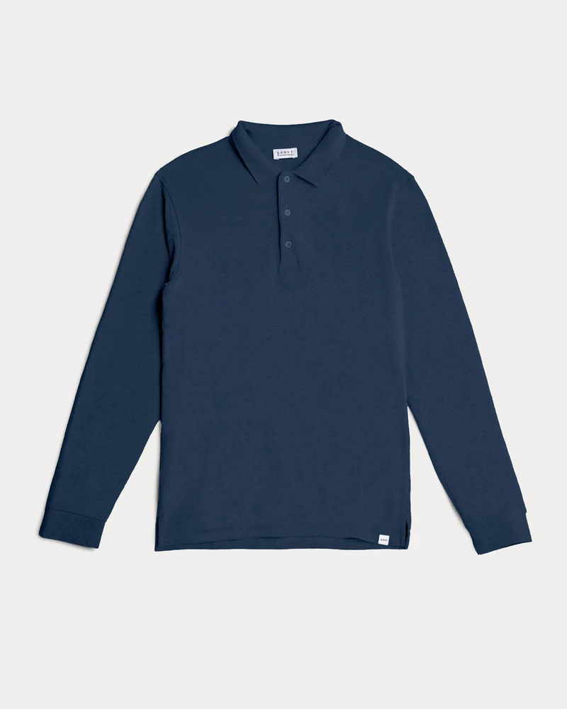 The Longsleeve Polo Shirt - Navy
