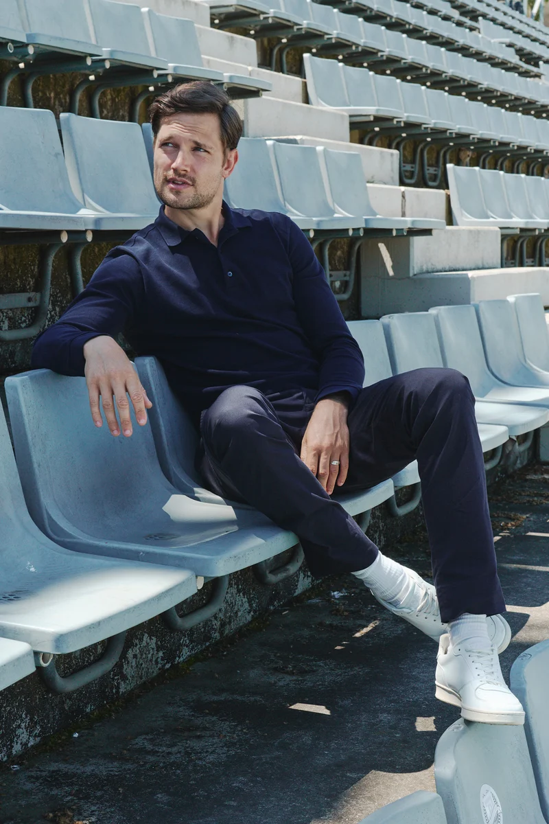 The Longsleeve Polo Shirt - Navy