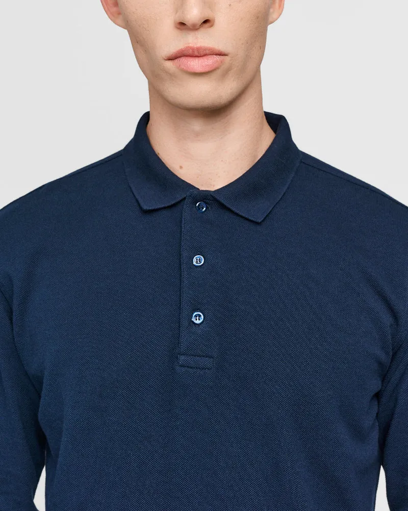 The Longsleeve Polo Shirt - Navy