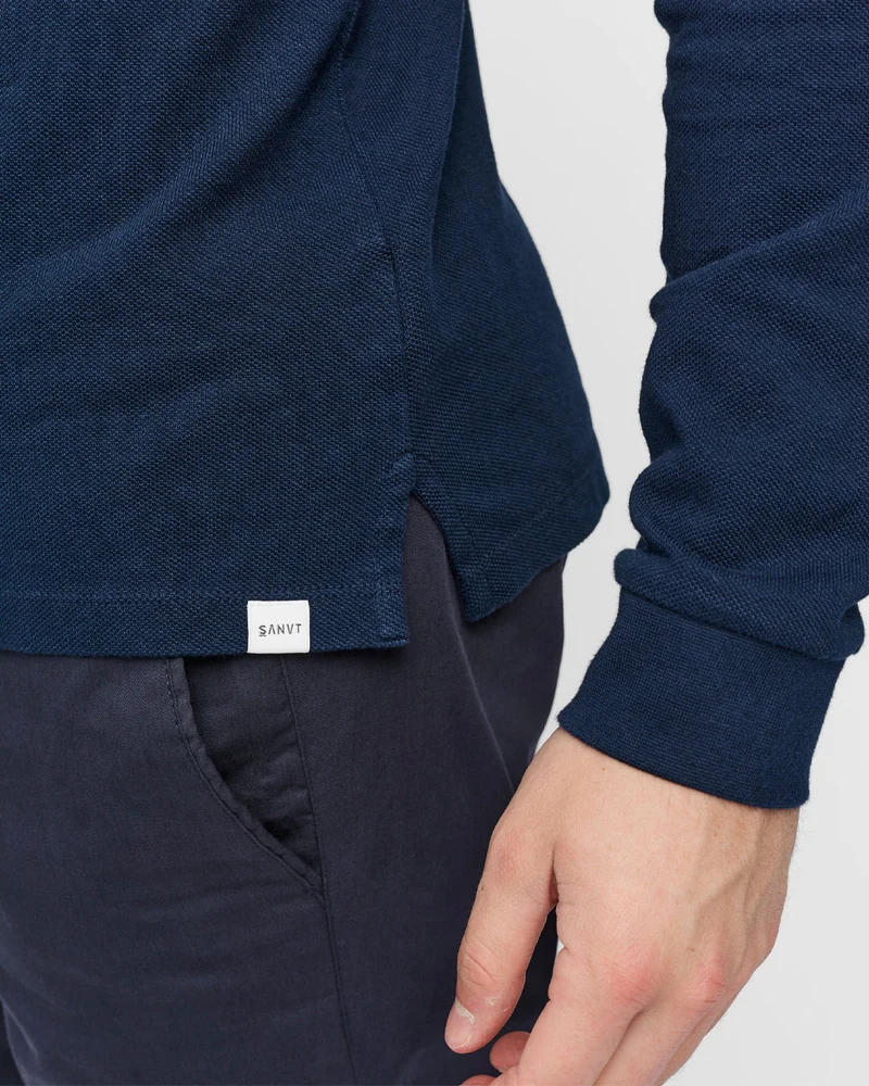 The Longsleeve Polo Shirt - Navy