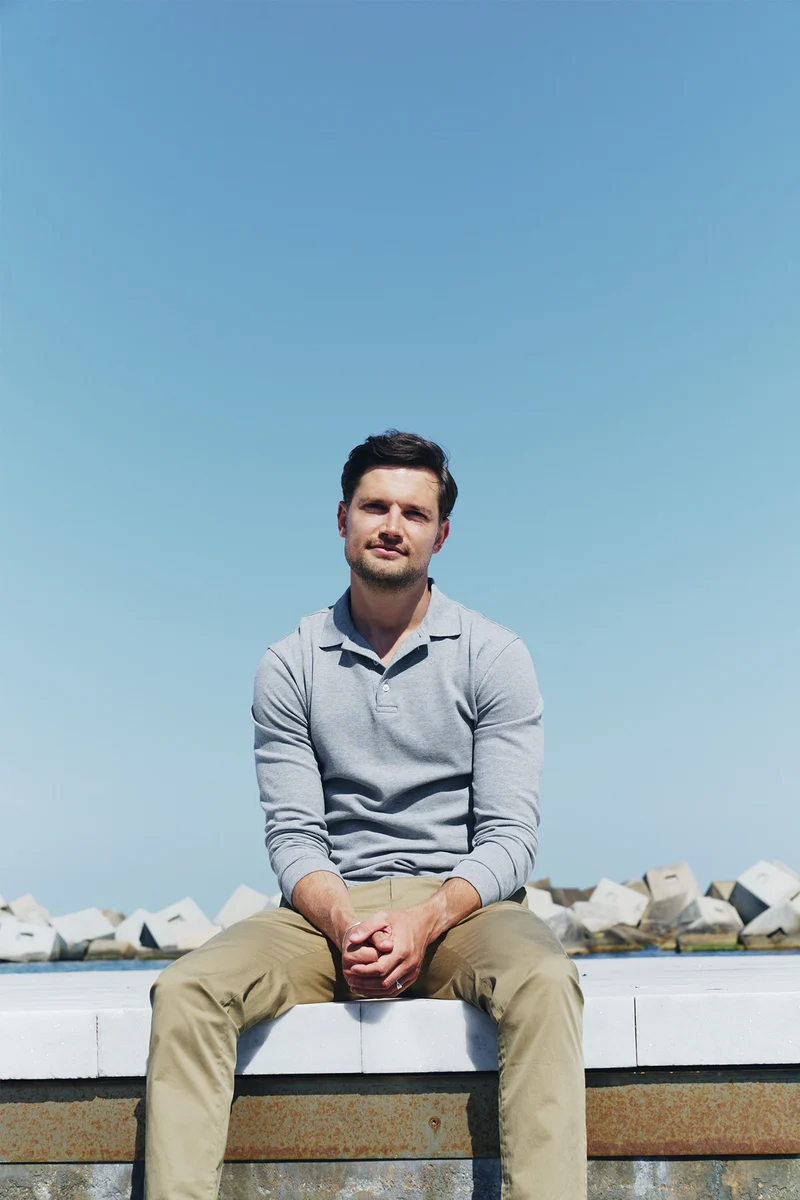 The Longsleeve Polo Shirt - Grey Melange