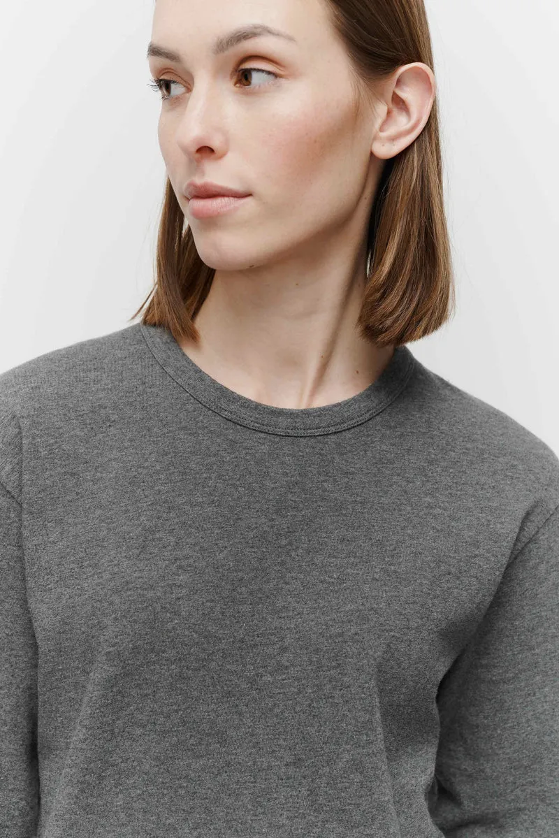 The Unisex Longsleeve T-Shirt - Dark Grey Melange