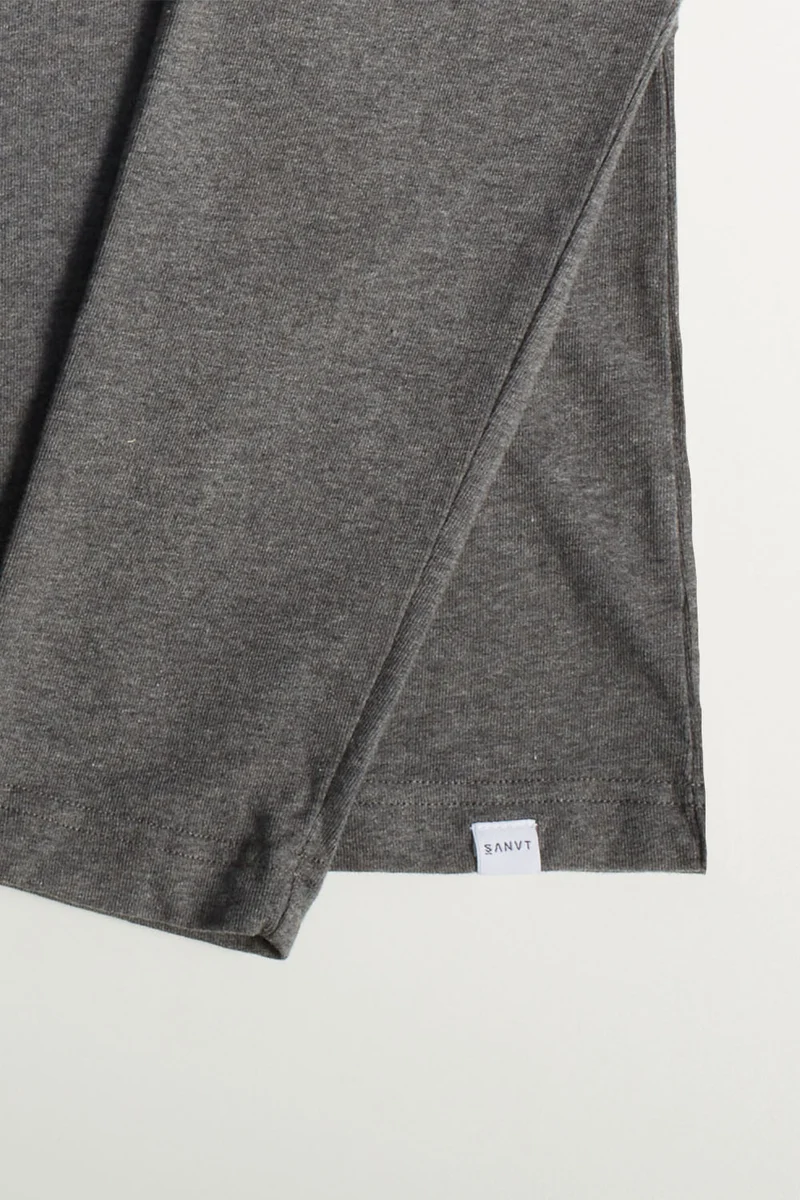 The Unisex Longsleeve T-Shirt - Dark Grey Melange