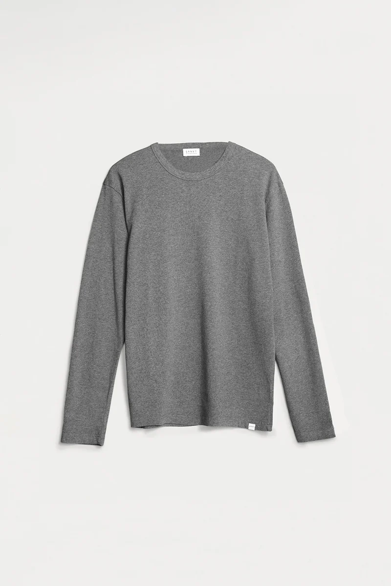 The Unisex Longsleeve T-Shirt - Dark Grey Melange