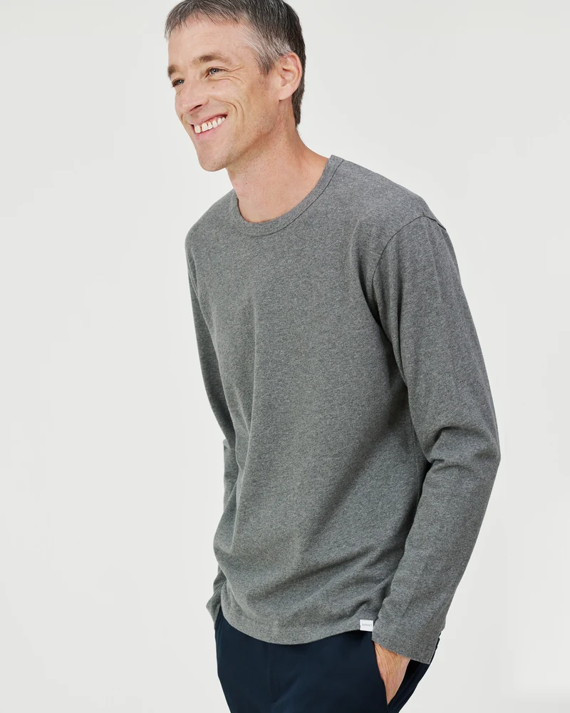 The Longsleeve T-Shirt - Dark Grey Melange