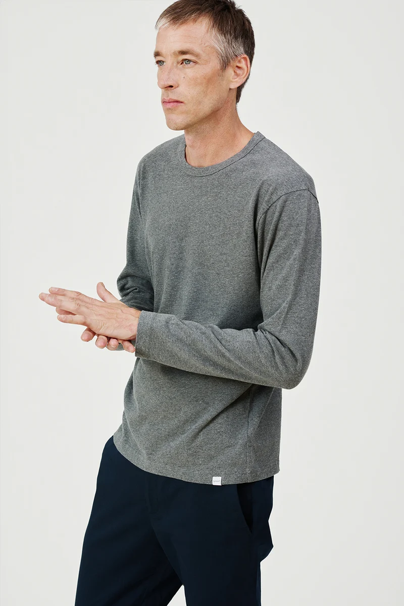 The Longsleeve T-Shirt - Dark Grey Melange