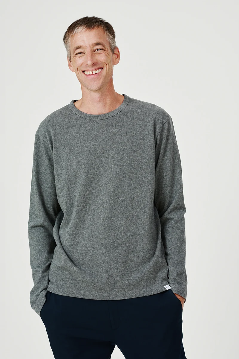 The Longsleeve T-Shirt - Dark Grey Melange