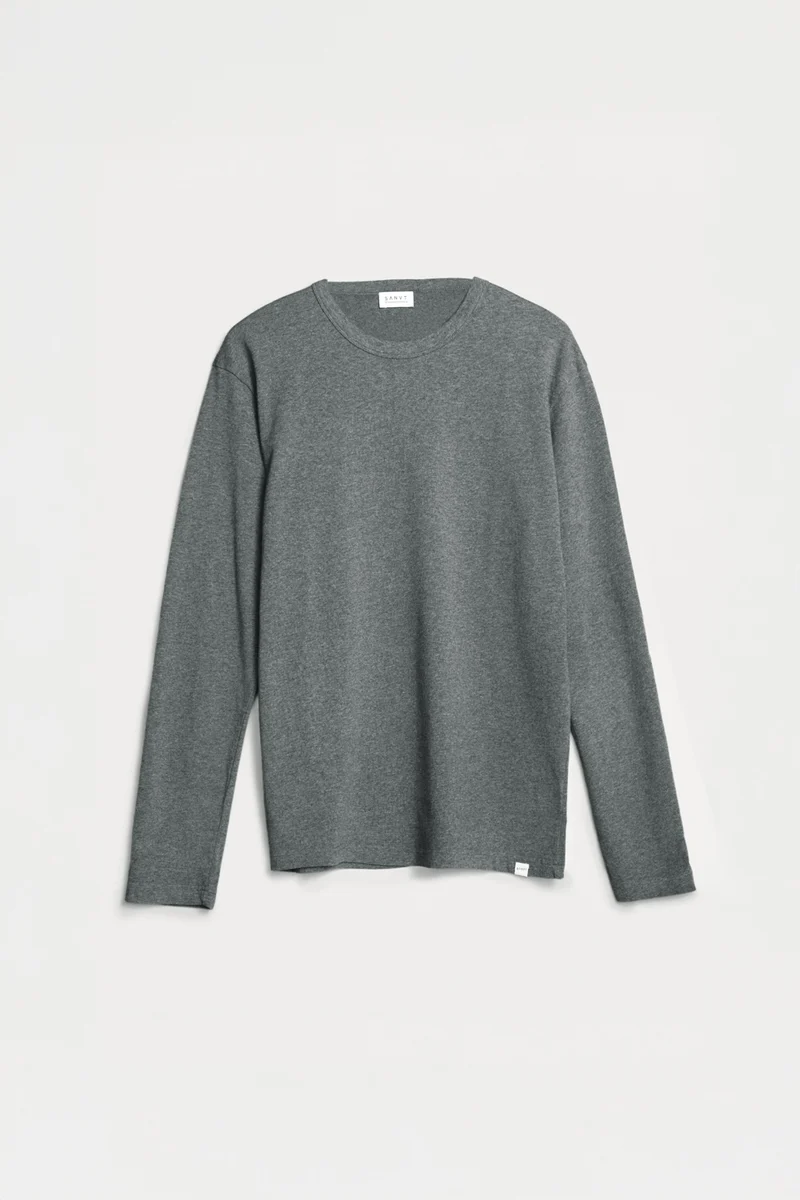 The Longsleeve T-Shirt - Dark Grey Melange