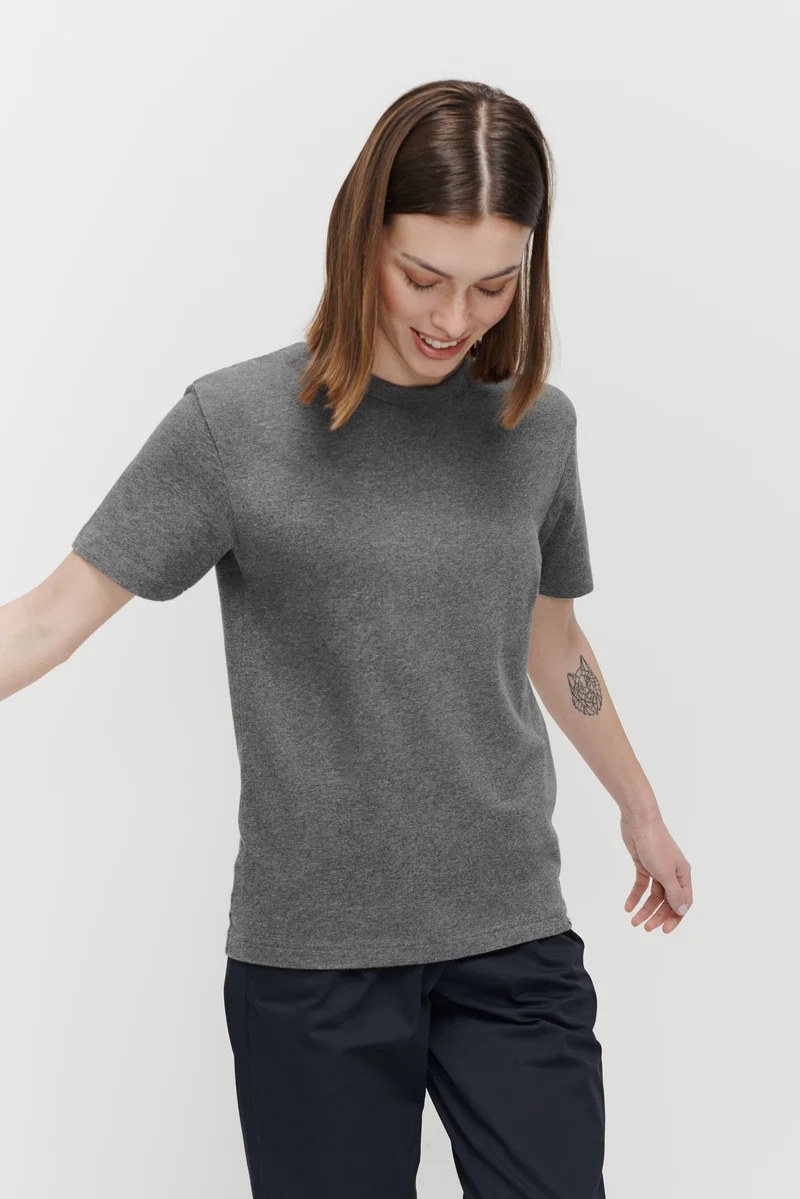 The Heavyweight Unisex T-Shirt - Dark Grey Melange