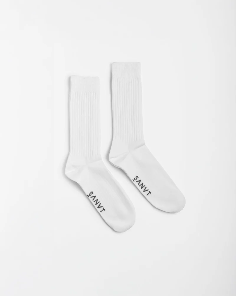 The Half Rib Socks (2 Pack) - White