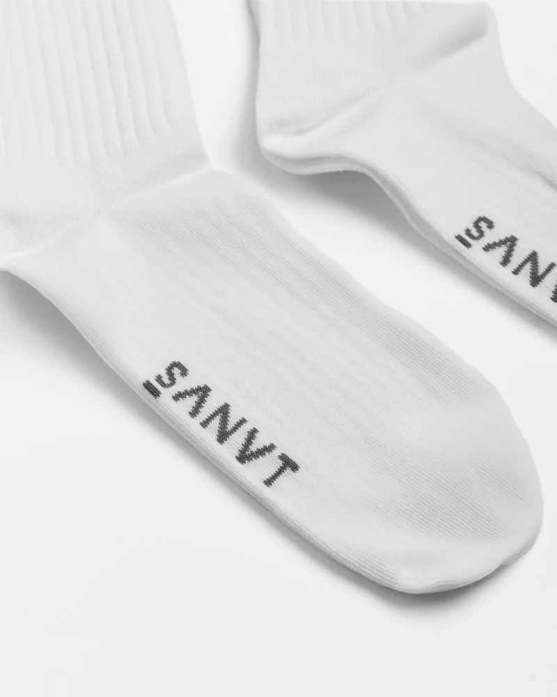 The Half Rib Socks (2 Pack) - White