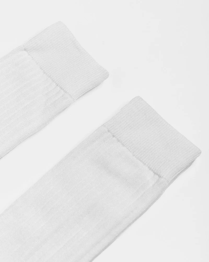 The Half Rib Socks (2 Pack) - White