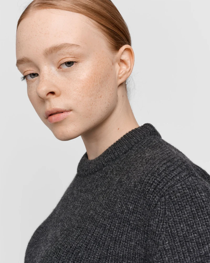 The Unisex Heavy Merino Sweater - Grey