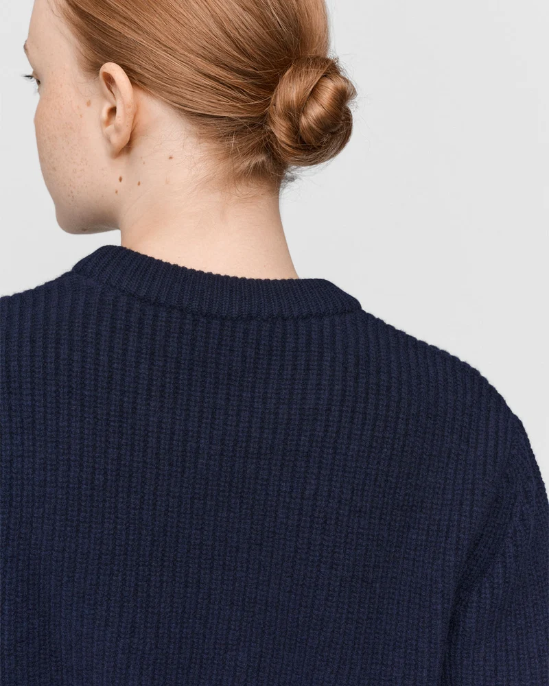 The Unisex Heavy Merino Sweater - Navy