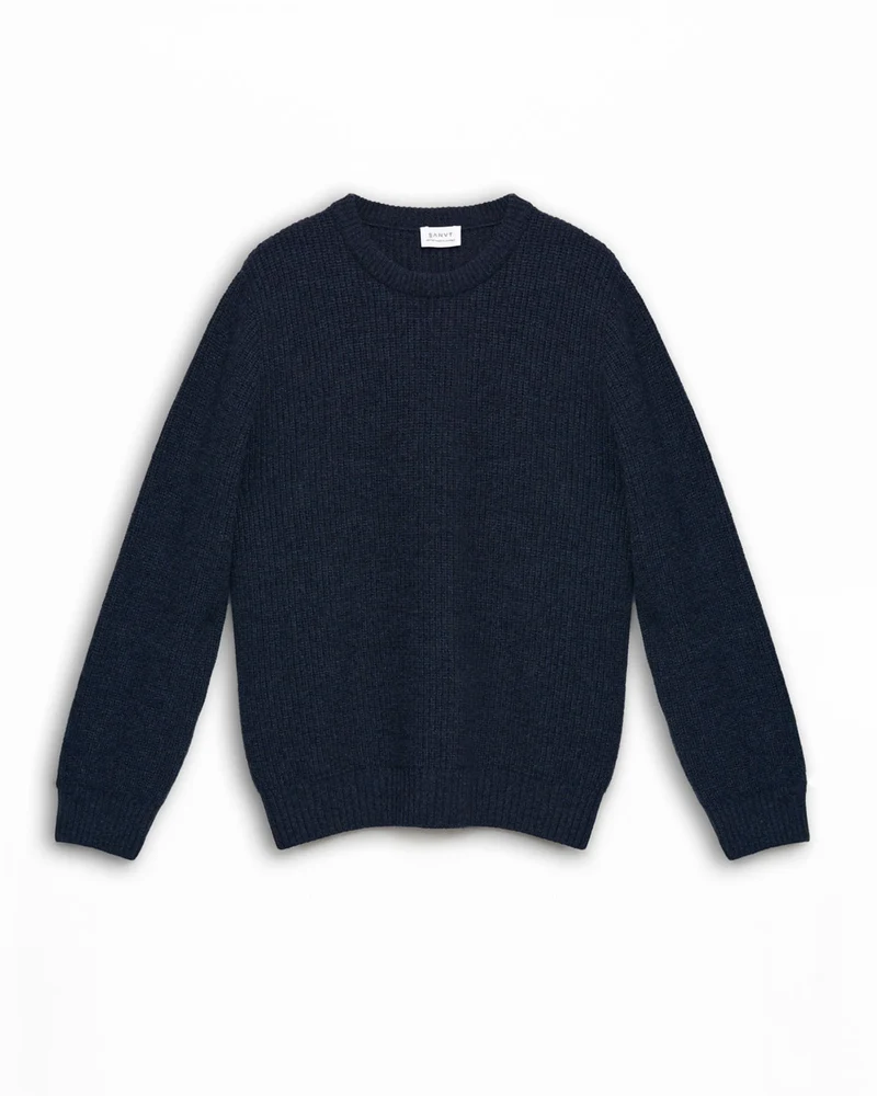 The Heavy Merino Sweater - Navy