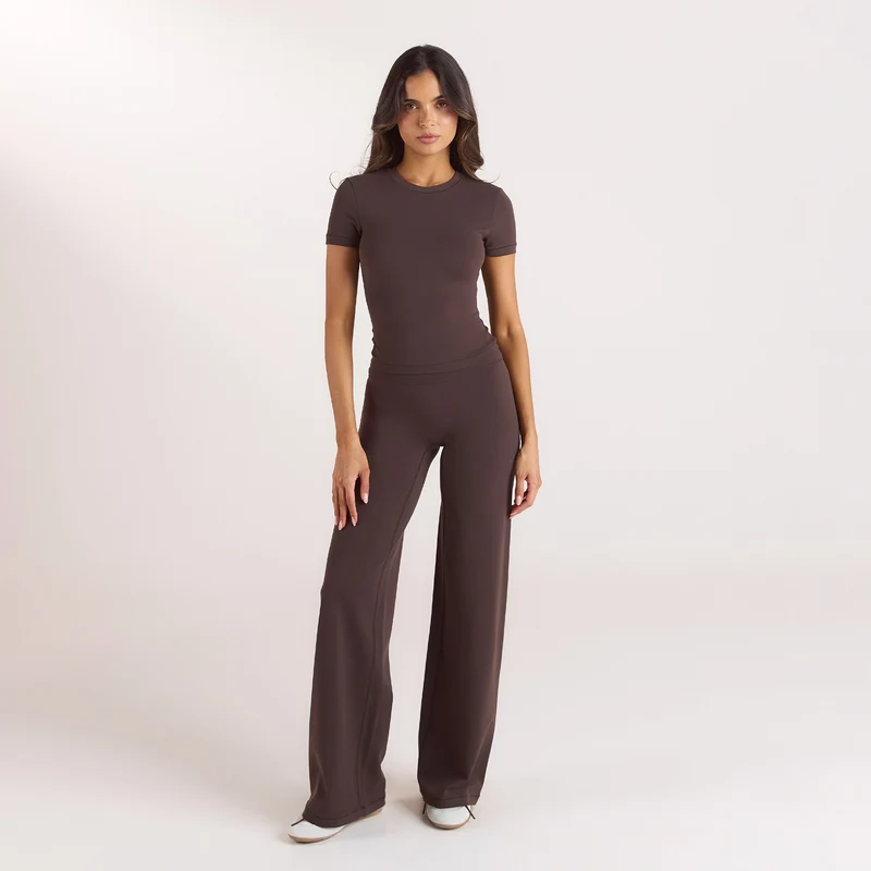 ContourSoft™ Gerade Leggings - Dunkle Schokolade