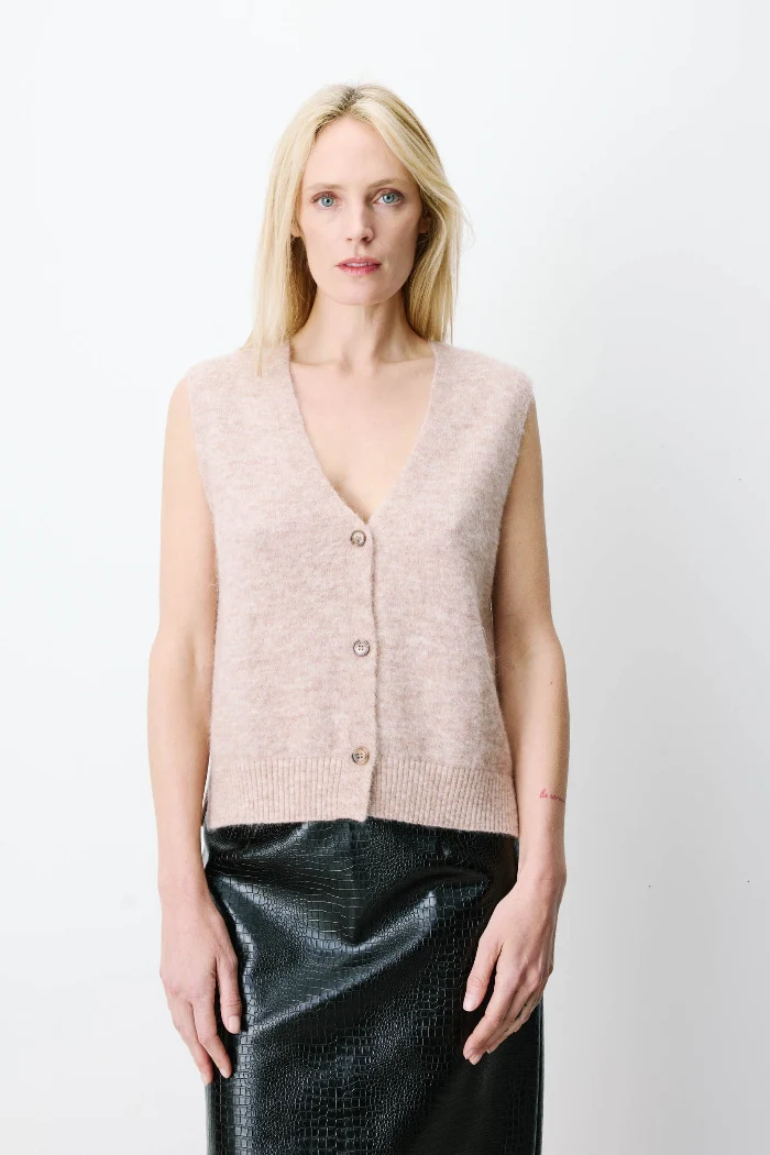 Grace & Mila Strickweste Nars beige