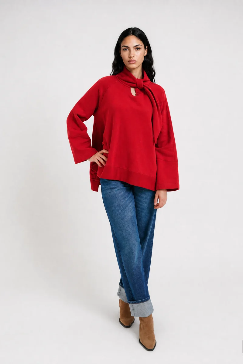 Smith & Soul Oversize Sweatshirt Cape love/rot
