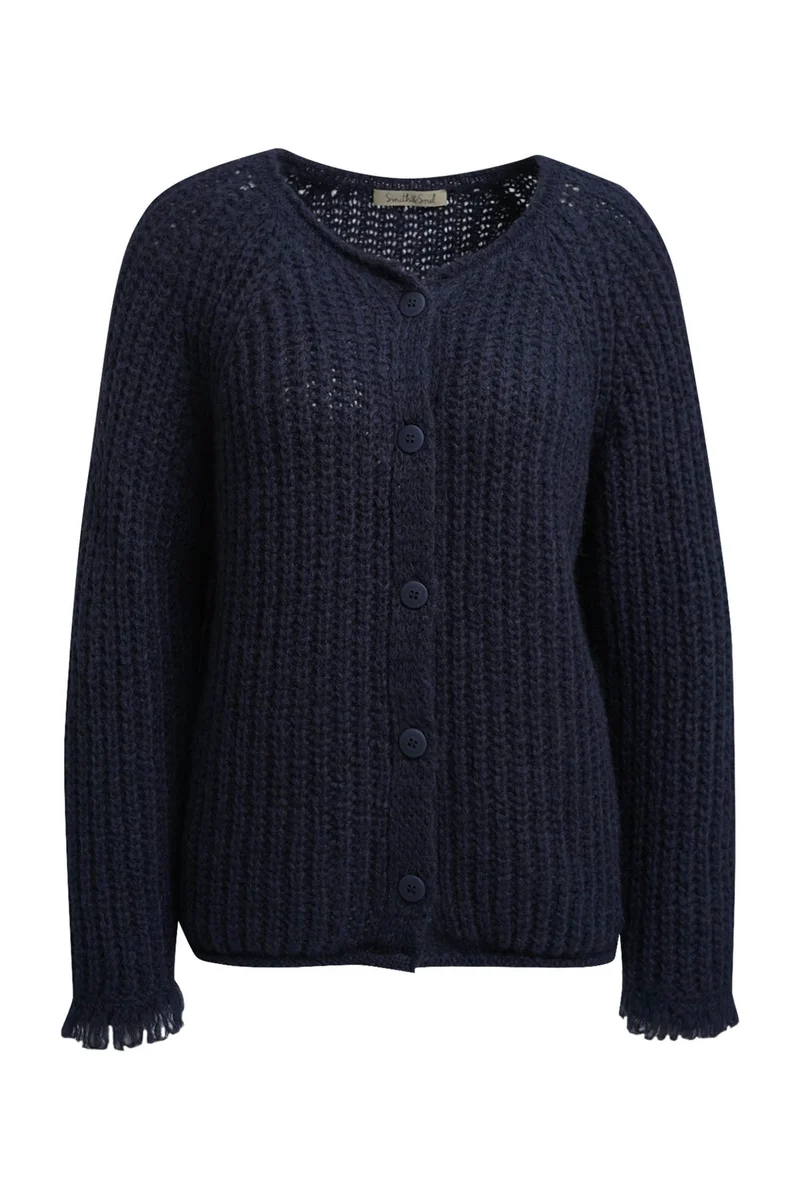 Smith & Soul Hairy Strickjacke/Cardigan marine