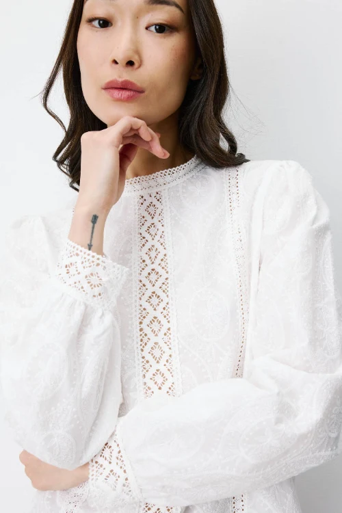 Grace & Mila Spitzenbluse Abigail ivoire/elfenbein