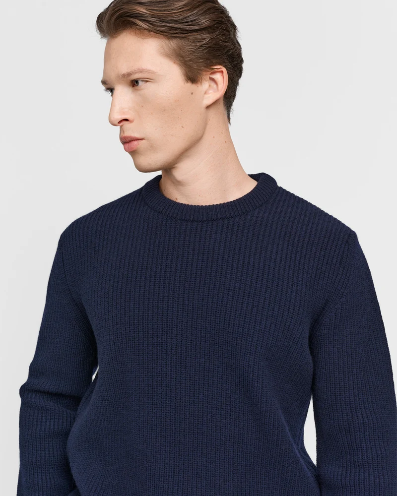 The Heavy Merino Sweater - Navy
