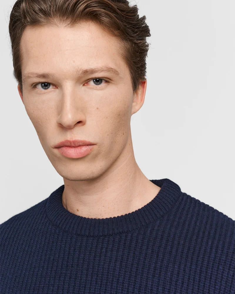 The Heavy Merino Sweater - Navy