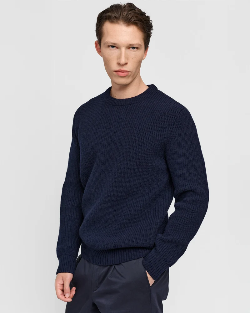 The Heavy Merino Sweater - Navy