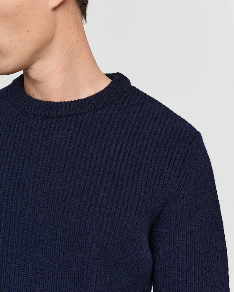 The Heavy Merino Sweater - Navy