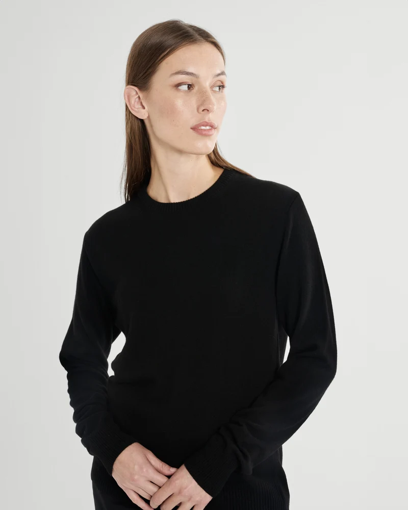 The Unisex Merino Sweater - Black