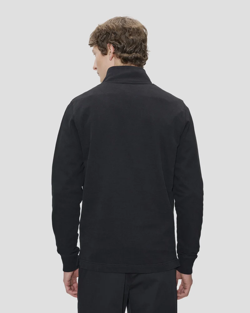 The Half Zip Sweater - Washed Black
