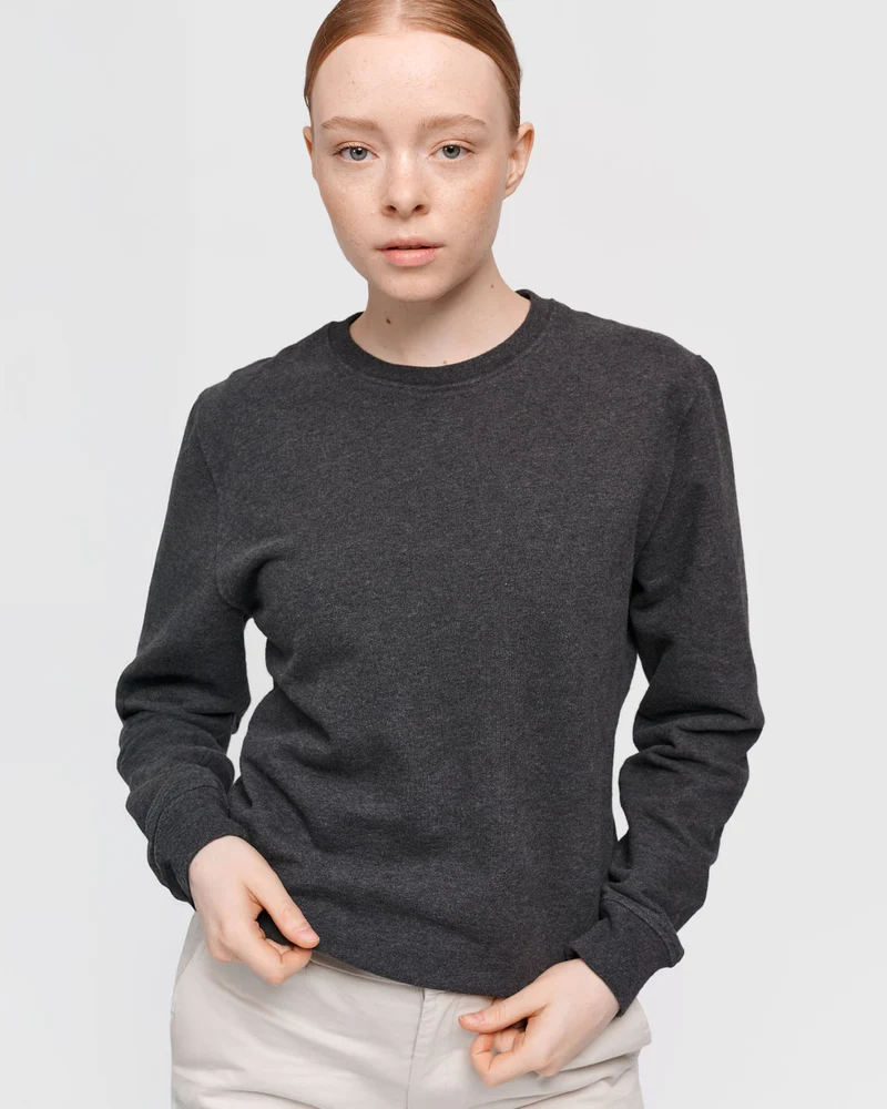 The Unisex Sweatshirt - Dark Grey Melange