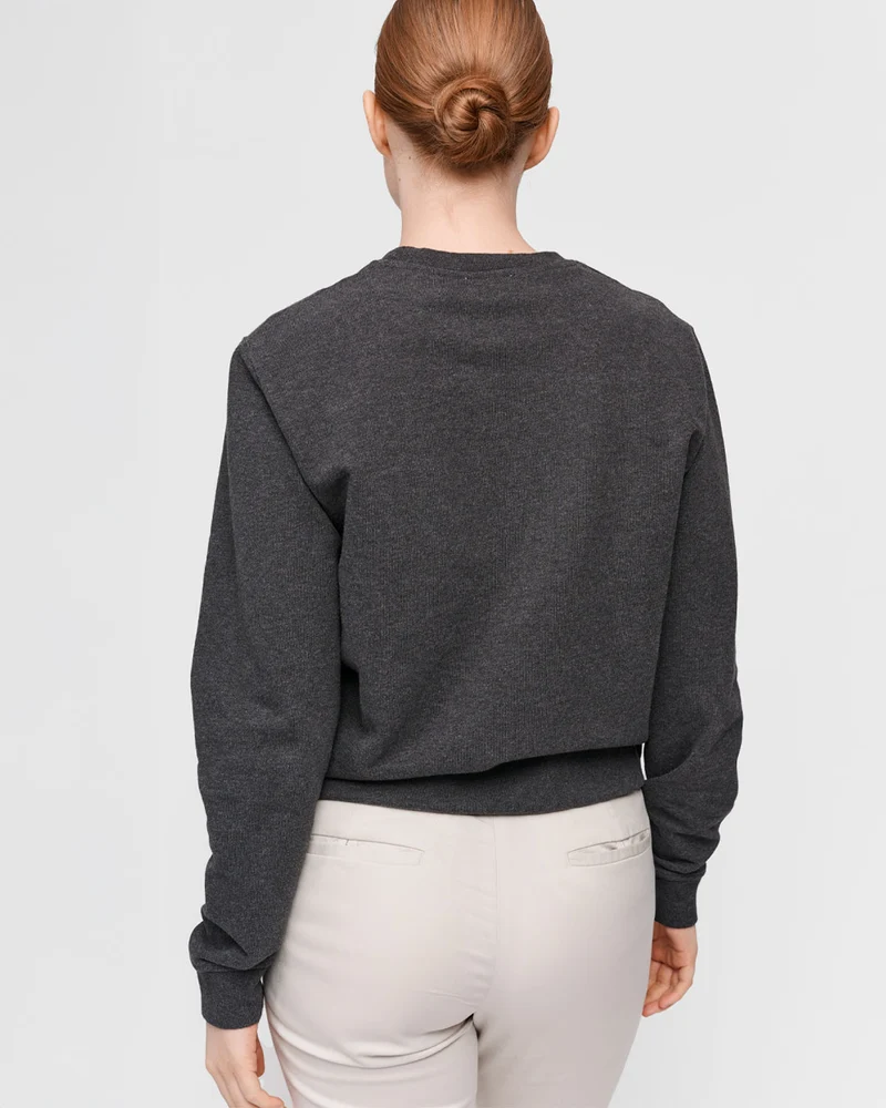 The Unisex Sweatshirt - Dark Grey Melange