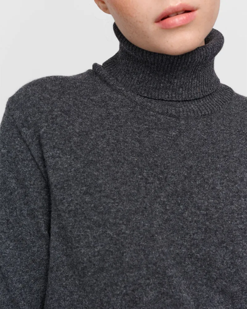 The Unisex Merino Roll Neck - Grey