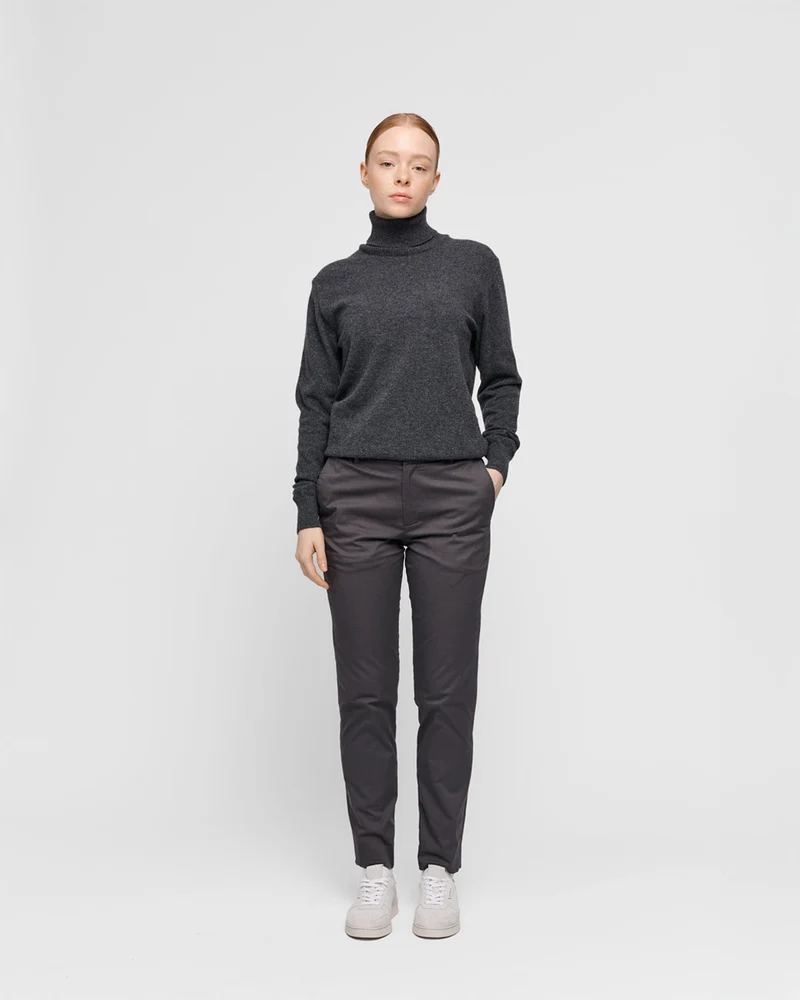 The Unisex Merino Roll Neck - Grey