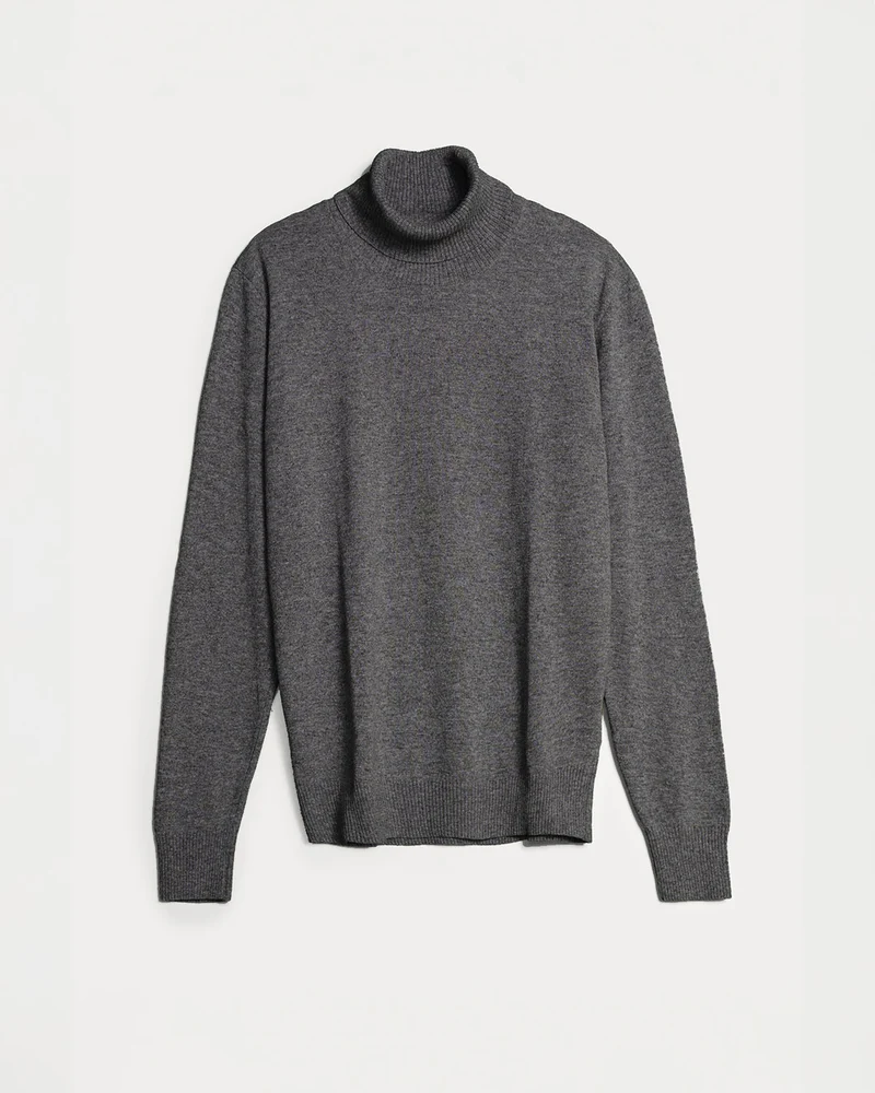 The Unisex Merino Roll Neck - Grey