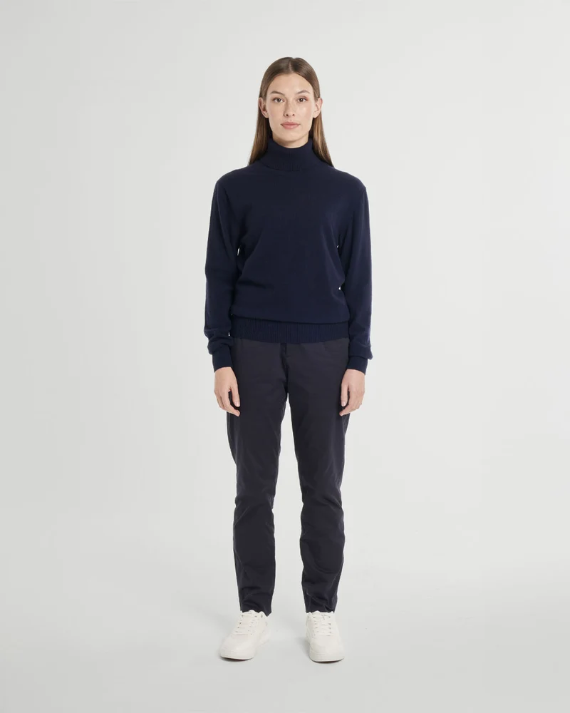 The Unisex Merino Roll Neck - Navy