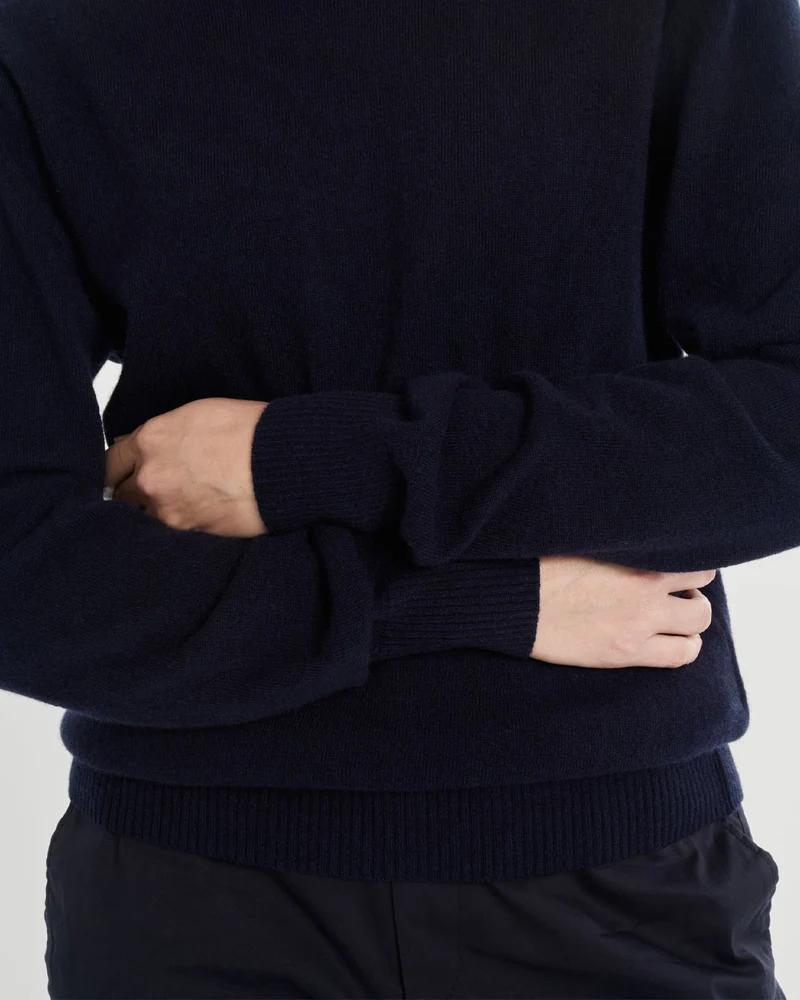 The Unisex Merino Roll Neck - Navy