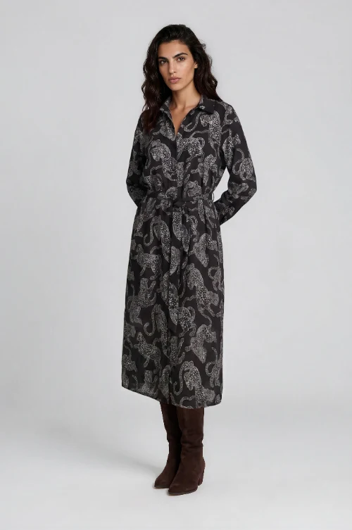 Milano Kleid mocca print