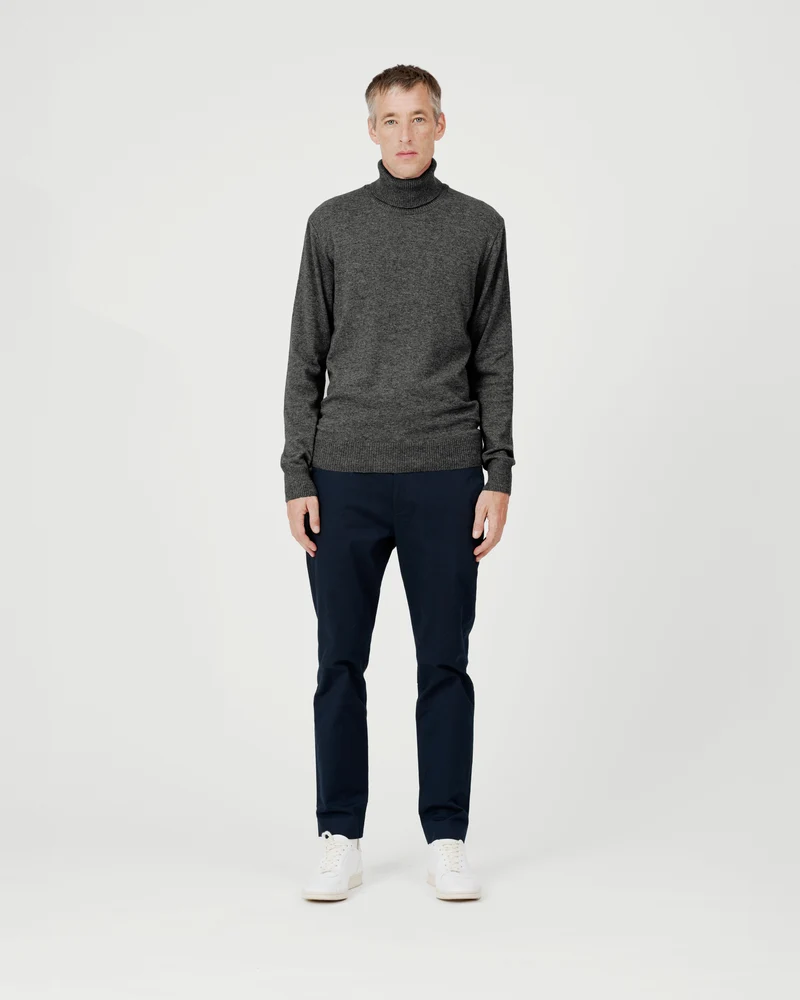 The Merino Roll Neck - Grey