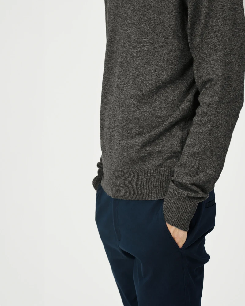 The Merino Roll Neck - Grey
