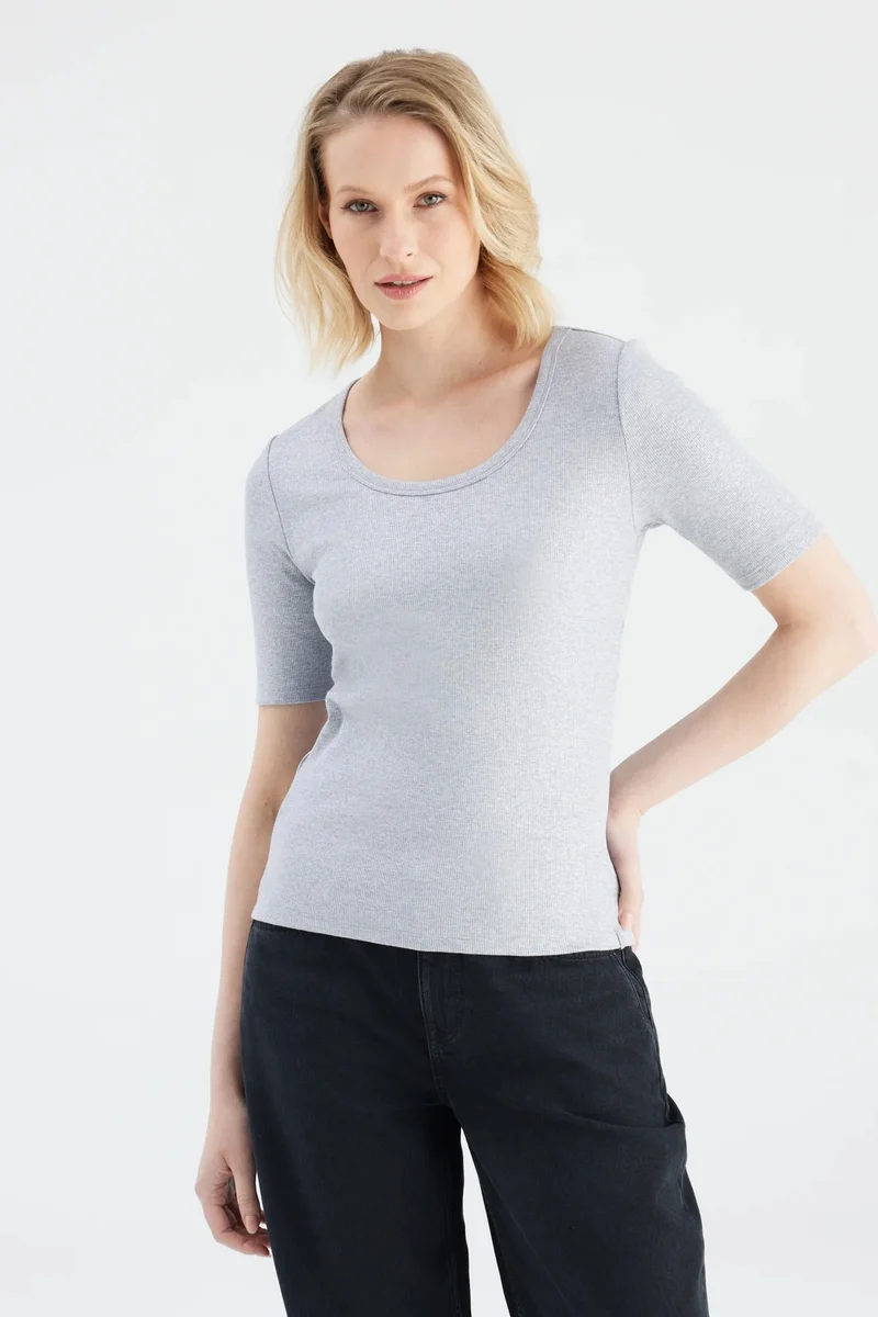 Cup of Joe T-shirt Alina light silver