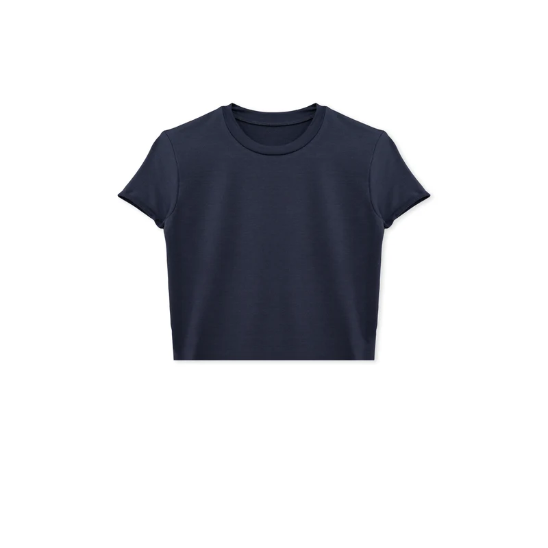 Skinny Cropped T-Shirt aus Modal