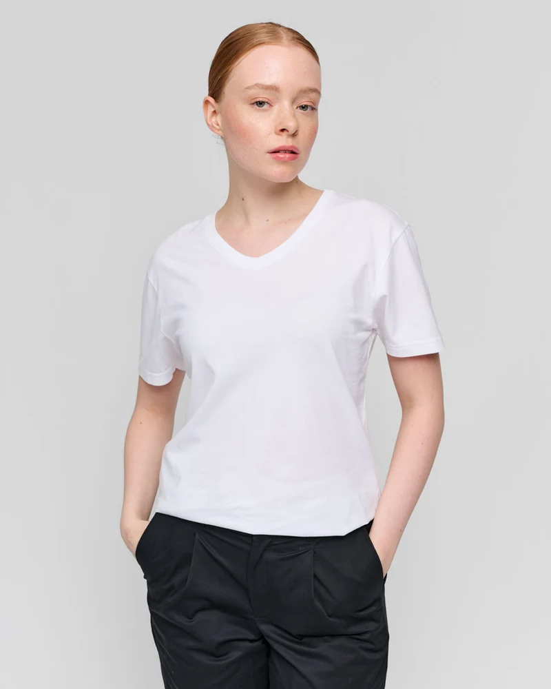 The Unisex V-Neck - White