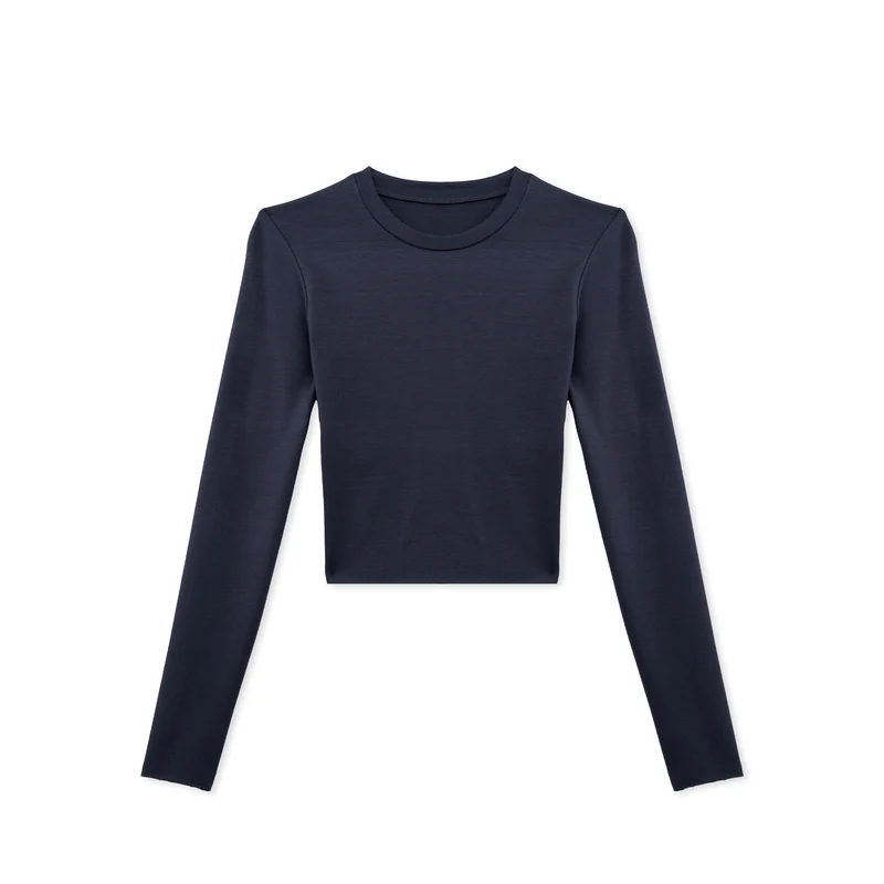 Skinny Cropped Langarm-Shirt aus Modal